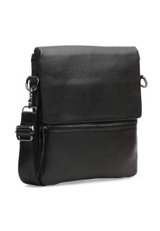 Чоловіча шкіряна сумка з клапаном JZ SB-JZK12056-black