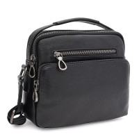 Мужская сумка кожаная JZ SB-JZK16682bl-black