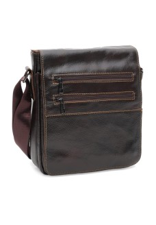 Мужская кожаная сумка формата А5 JZ SB-JZK1505br-brown