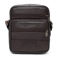 Мужская кожаная сумка без клапана JZ SB-JZK18360br-brown