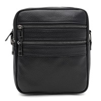 Мужская сумка кожаная JZ SB-JZK13647bl-black