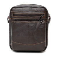 Мужская кожаная сумка через плечо JZ SB-JZK1133br-brown