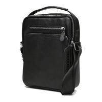 Мужская сумка кожаная с ручкой JZ SB-JZk15608a-black