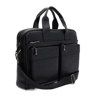 Мужская сумка кожаная JZ SB-JZK166451bl-black