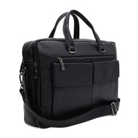 Мужская сумка кожаная JZ SB-JZK166457bl-black