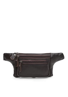 Сумка на пояс кожана бананка JZ SB-JZK18889abr-коричнева