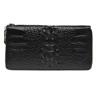 Женский кошелёк кожаный клатч на молнии JZ SB-JZK15201-black