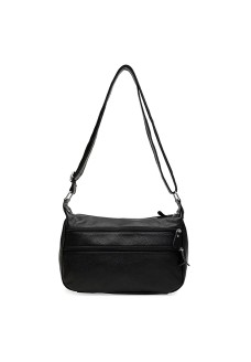 Женская сумка кожаная через плечо JZ SB-JZK1028a-black