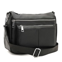 Женская сумка кожаная JZ SB-JZK17109bl-black