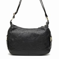 Женская сумка кожаная через плечо JZ SB-JZK1301-black