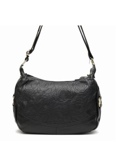 Женская сумка кожаная через плечо JZ SB-JZK1301-black