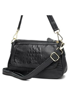 Женская сумка кожаная с ручкой JZ SB-JZK1211-black