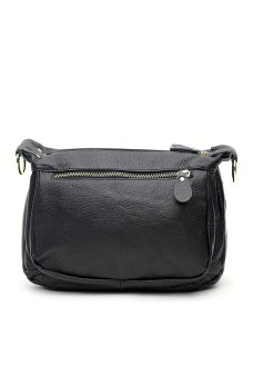 Женская сумка кожаная с ручкой JZ SB-JZK1bb301bl-black