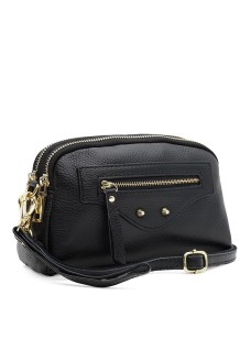 Женская сумка кожаная JZ SB-JZK11670bl-black