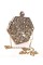 Стильный женский клатч-шкатулка со стразами Sana pari N00611-1 SILVER 17,5х15,2х4,5см серебристый