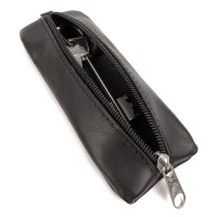 Ключница из натуральной кожи JZ MN1642 14,5х5х3см черная