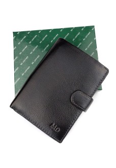 Портмоне для мужчин из кожи с секцией для документов MD Leather MD-22-302 (JZ6720) черный