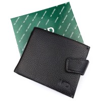Чоловічий шкіряний портмоне із затискачем для грошей MD Leather MD-4M-611 (JZ6728) чорний