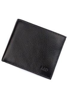 Модный мужской кошелек из кожи MD Leather MD-237-A (JZ6718) черный