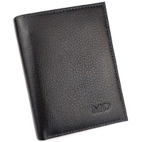 Мужское портмоне из кожи с отделением для документов MD Leather MD-22-633 (JZ6729) черный