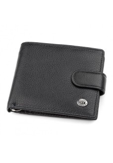 Чоловічий гаманець з затиском для грошей ST Leather (ST113-1) 58309 Чорний