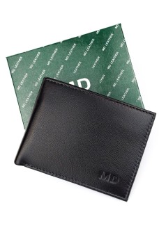 Стильный кошелек из кожи для мужчин MD Leather MD-22-634 (JZ6730) черный