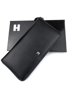 Оригинальный кошелек - клатч для мужчин из кожи Horton H-M38-3S-1 (JZ6752) черный
