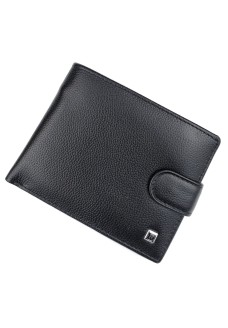 Місткий гаманець зі шкіри із секцією для документів Horton H-M103-1 (JZ6761) чорний