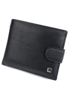 Стильний шкіряний гаманець з візитницею Horton H-M111-1 (JZ6769) чорний