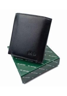 Небольшой мужской кошелек из кожи MD Leather MD-618-A (JZ6740) черный