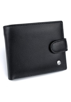 Модний та функціональний гаманець зі шкіри для чоловіків Salfeite F-4-1 (JZ6780) чорний