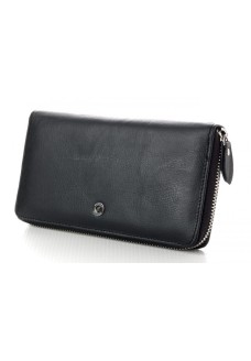 Шкіряний гаманець клатч на блискавки Boston (B272) 98152 Чорний