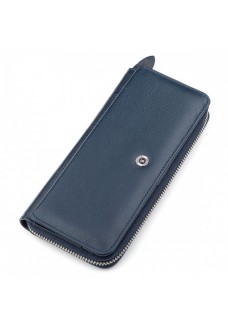 Шкіряний клатч гаманець Boston (B202) 98116 Синій