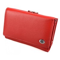 Жіночий шкіряний гаманець складаний ST Leather (ST617) 98556 Червоний
