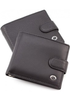Чоловічий шкіряний гаманець ST Leather (ST113-1) 98316 Чорний