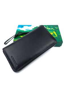 Кожаное мужское портмоне с ручкой Marco Coverna MC-802-1 (JZ6708) черный