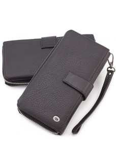 Мужской кожаный кошелек ST Leather (ST228) 98327 Черный