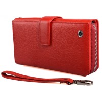 Жіночий шкіряний гаманець клатч на блискавки з візитниці ST Leather (SТ228-2) 98575 Червоний