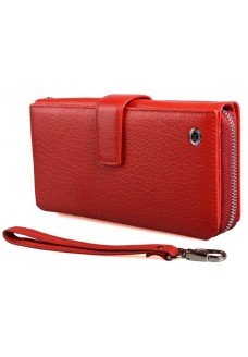Жіночий шкіряний гаманець клатч на блискавки з візитниці ST Leather (SТ228-2) 98575 Червоний