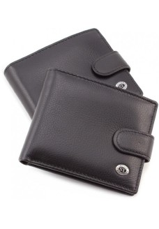 Чоловічий шкіряний гаманець ST Leather (ST104) 98307 Чорний