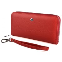 Жіночий шкіряний гаманець на блискавки ST Leather (SТ45-2) 98579 Червоний