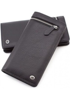 Мужской кожаный кошелек ST Leather (ST291) 98436 Черный