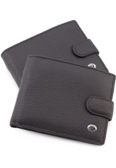 Мужской кожаный кошелек ST Leather (ST137) 98334 Черный
