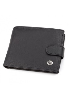 Чоловічий гаманець з натуралной шкіри ST Leather (ST137) 98333 Чорний