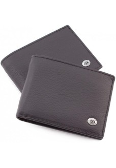 Чоловічий шкіряний гаманець ST Leather (ST108) 98311 Чорний