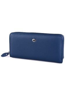 Шкіряний кошелек- клатч на блискавки St leather (ST238) 382019 Синій