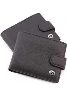 Чоловічий шкіряний гаманець ST Leather (ST114) 98320 Чорний