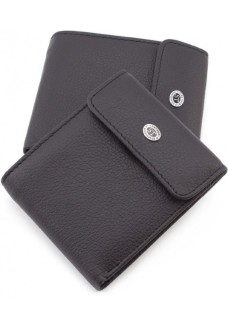 Шкіряний гаманець ST Leather (ST155) 98386 Чорний