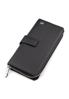 Чоловічий кошелек- портмоне ST Leather (ST228) 98329 Чорний