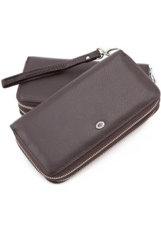 Чоловічий шкіряний гаманець ST Leather (ST127) 98323 Коричневий